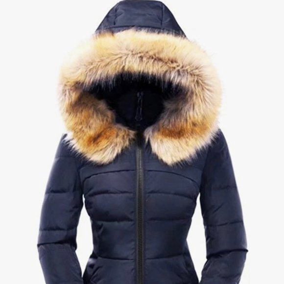 Beinia Valuker Jackets & Blazers - Beinia Valuker women's down puffer parka in Navy blue size medium